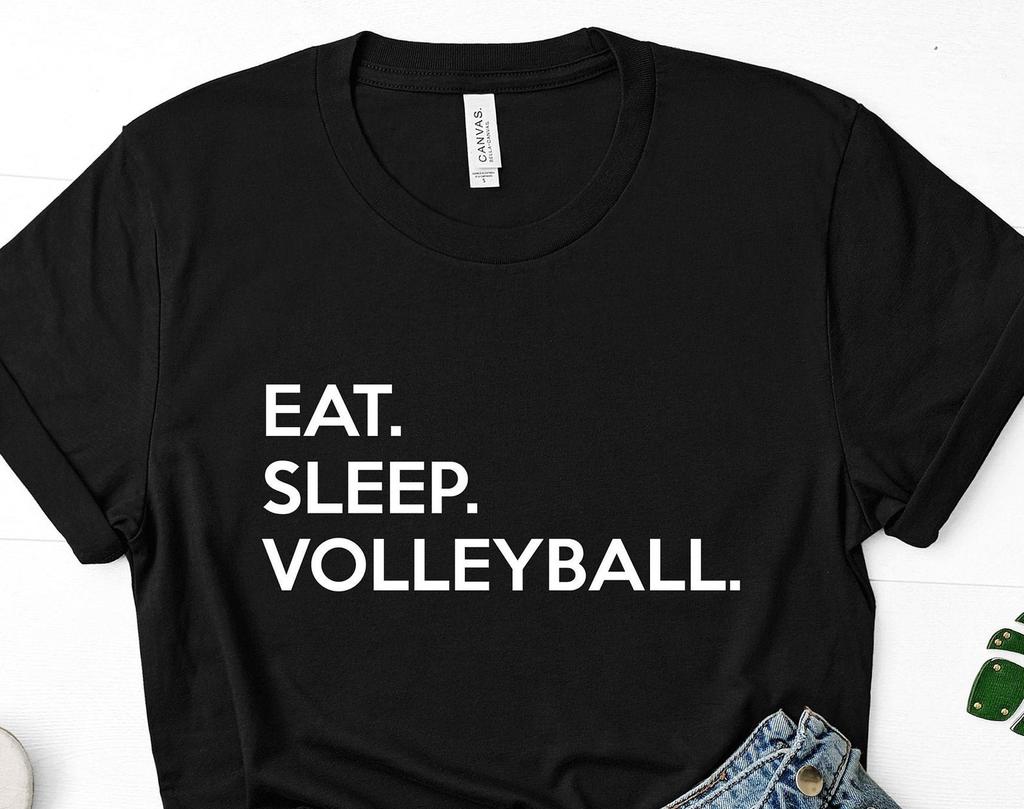 Eat Sleep Volleyball T-shirt: Soft Cotton Blend Tee 635