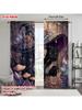 2pcs, plane printing Pattern Curtains Mysterious Witch with Cat and Mushroom Durable Polyester (without rod) All Seasons Ldeal