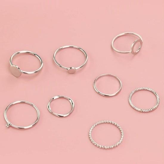 Personalized Simple Commuter Ring Six-piece Set New Joint Ring Combination Hand Jewelry Ring
