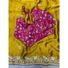 Party Wear Premium Rangoli Silk Saree – Elegant Wedding Collection with Embroidery Lace Border & Digital Print Blouse