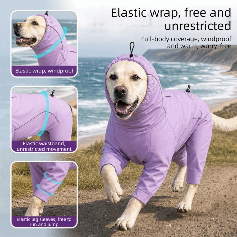 Waterproof Pet Waterproof Clothes Breathable Dog Rain Jacket Dog Four Legged Assault Suit  Camping