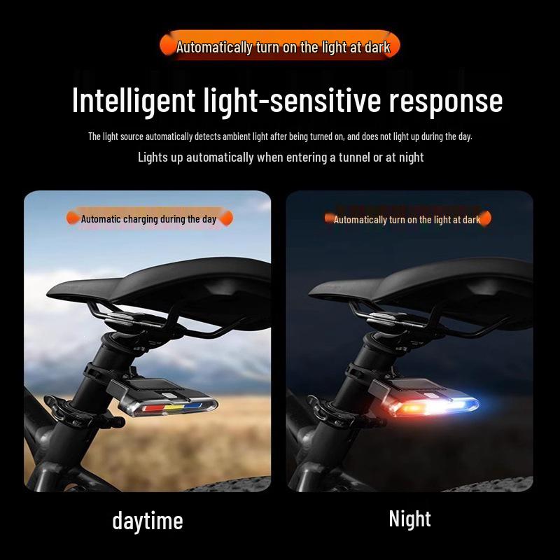 Solar-Powered Multi-Color Bike Taillight for Night Riding