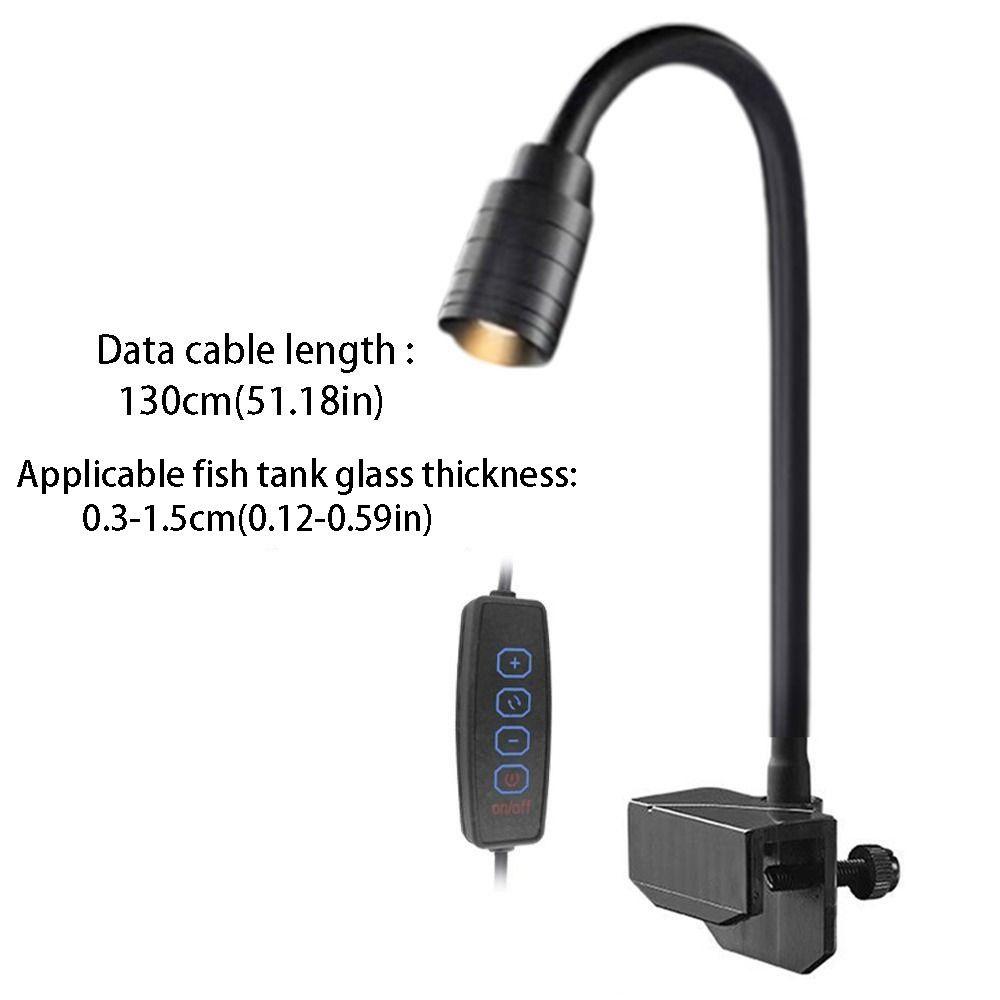 Adjustable Zoom Mini Clip-on Aquarium Lamp Adjustable Focus Spotlight  South American Fish Tank