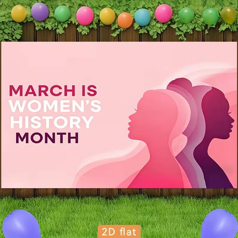 2D March Is Women's History Month Backdrop 230x180cm Large Event Banner Background