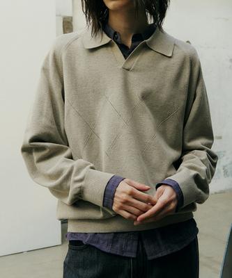 MINAV Raffine Soft Collar Knit [Mocha]