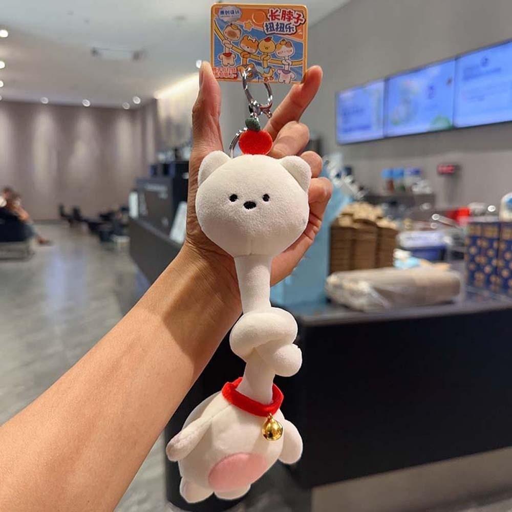 

Ultra-Soft Fabric Knotted Plush Pendant Creative Design Twistable Animal Key Chain Bag Charm Style 10