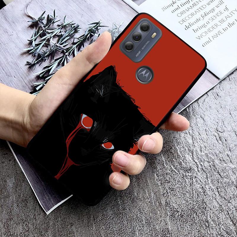 Black Cat Art Phone Case For Moto G86 G85 G75 G15 G05 G56 G72 G53 G54 G84 G60 G31 G32 G24 G 5G G Play