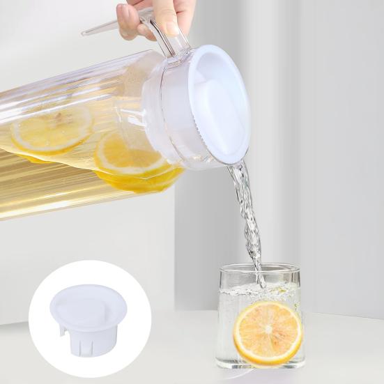 Cold Water Pitcher 1.1L Large Capacity Transparent Drink Dispenser Seal Pitcher with Lid Spout Lemonade Juice Beverage Jar for Hot Cold Drinks