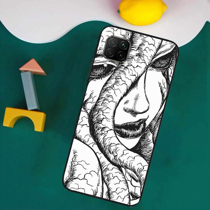 Horror Manga Style For Huawei Nova 8i 3i 7i 11i 12i 9 10 SE Y73 Y90 Y70 Y72 Y61 Y91 P30 P40 Lite P60 Pro Case