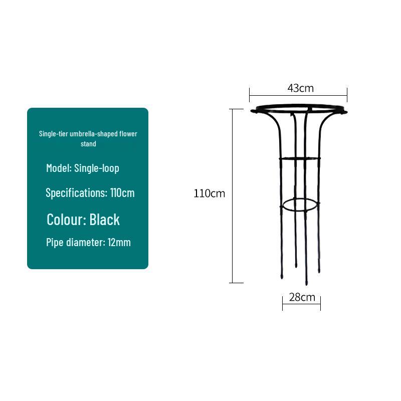 

Кованая арка-зонт для роз и клематисов - Уличная цветочница для балкона и двора