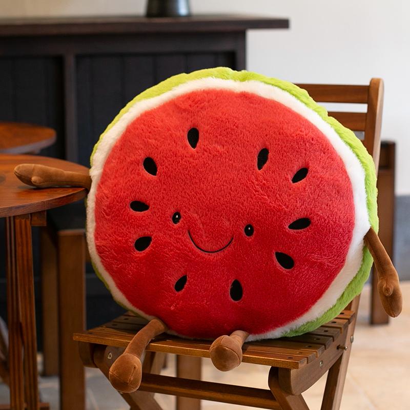 

Non-Toxic 45Cm Cartoon Long Legs Watermelon Plush Doll Pillow Red Round Watermelon Fruit Plush Toy Home Decoration Gift For Children about 45cm
