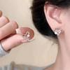 Zircon Metal Studs & Pearl Bow Earrings - High-End, Versatile Statement