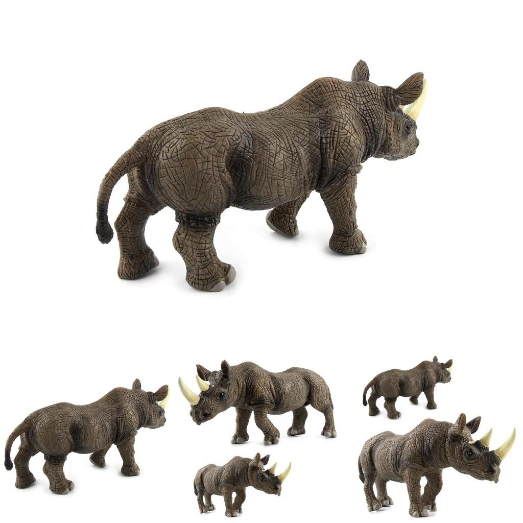 Detailed And Durable Rhino Figurine Made Of Pvc Perfect For Gifts And Display