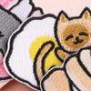 Original Embroidery Sticker Embroidery Label Clothing Accessories Cartoon Cat Animal Badge DIY Patch Cloth Sticker