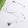 Fashionable Temperament Diamond Creative Little Bee Shaped 925 Sterling Silver Cute Personalized Necklaces XL065