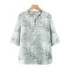 Yuzhaolin Women's Chinese Style Summer Shirt & Pants Set