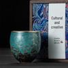 Paibei Immergrüne Glasur Handgefertigte Keramik Meister-Teetasse