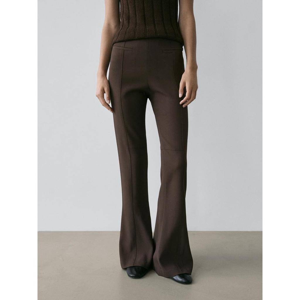 Masimodutti Pocket Detail Bell-Bottom Pants