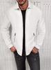 Spring and Autumn Waffle Knit Long Sleeve Zipper Cardigan Jacket