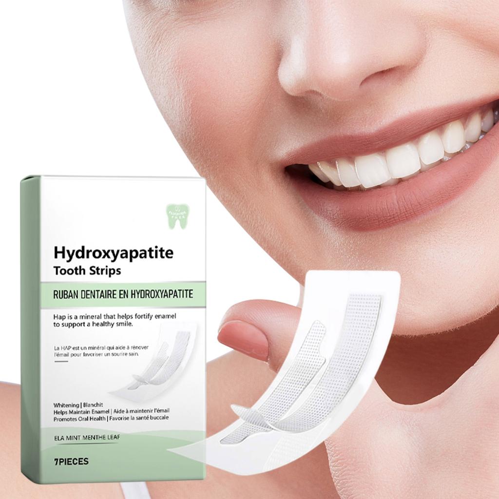 Hydroxyapatite Teeth Whitening  Patch, Multi Purpose Teeth Whitening Gel Teeth Whitening Agent Low Sensitivity Remove Yellow Teeth Teeth 7pcs