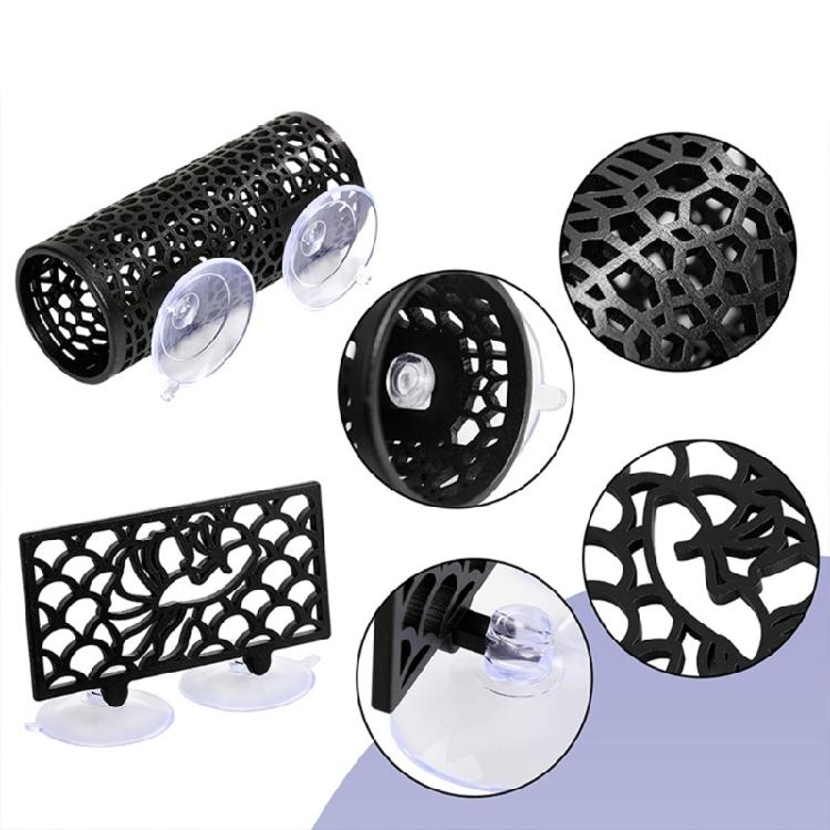 Hollowout Betta Habitat Tube for Fish and Shrimp Hideouts Resting Bed Suction Cup Betta Fish Shelter Safety Place