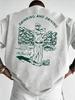 Funny Golf Drinking And Driving Graphic Back Print Tee For Unisexs And Unisexs Made Of Cotton Perfect For Summer Casual Streetwear