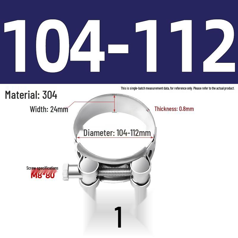 304 Stainless Steel Heavy Duty European Band Clamp for Water Pipe Fixation
