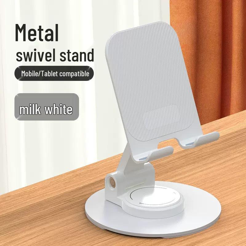 Available Portable Foldable Rotatable Metal Phone Stand for Desktop and Live Streaming