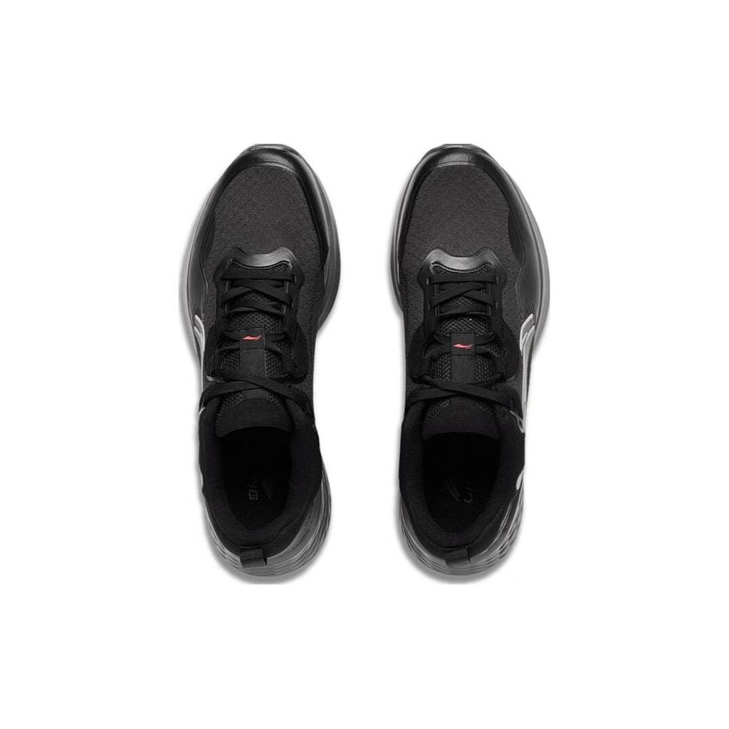 Li Ning Soft Element Slip Resistant, Abrasion Resistant, Breathable Low top Sports Casual Shoes Men's Black AGLT007-2
