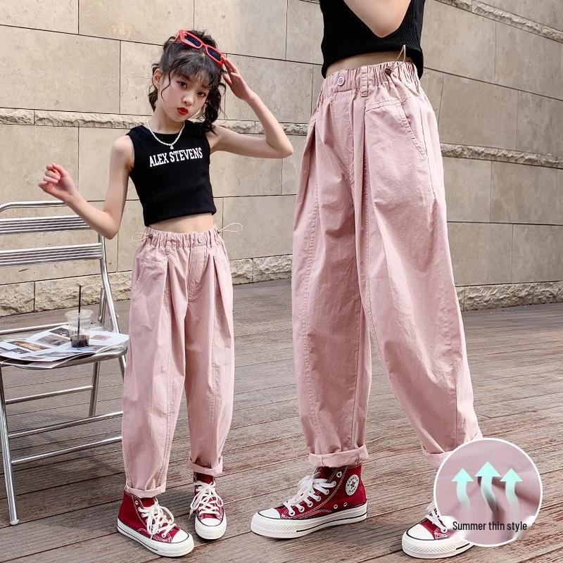 Girls' Quick-Dry Summer Casual Pants 2025 - Loose, Mosquito-Proof for Big Girls