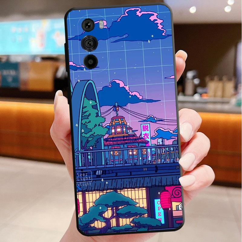 

Phone Case For Motorola Edge 50 40 Pro 60 50 40 30 Ultra Neo Fusion Moto G85 G72 G53 G54 G84 G13 G32 Japan Korea City Travel Moto G32