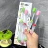 2Pcs/Set Cute Fruit Core Soft Bristle Toothbrush Wide Head Gentle Gum Care Non Slip Handle For Kids Adults Oral Care Home Use