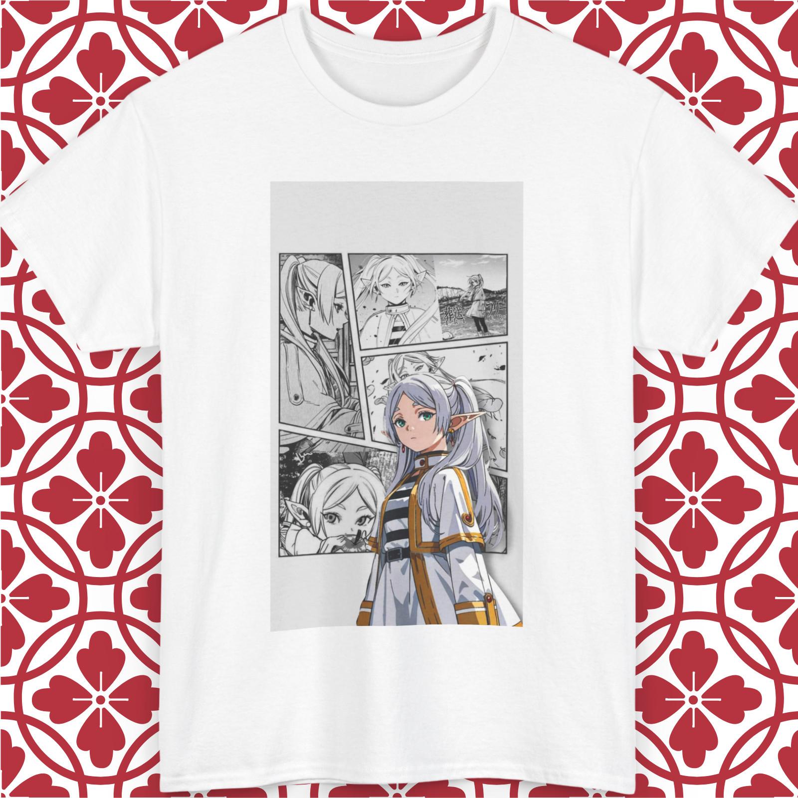 Frieren Anime T-Shirt Mens Womens Tees Top Unisex Sousou no Frieren Fern Tee Manga S-5XL Size Gift S