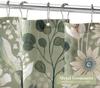 MitoVilla Boho Green Floral Shower Curtain, Summer Plant Leaves Fabric Cloth Shower Curtains for Chic Elegant Bathroom Decor, Mo