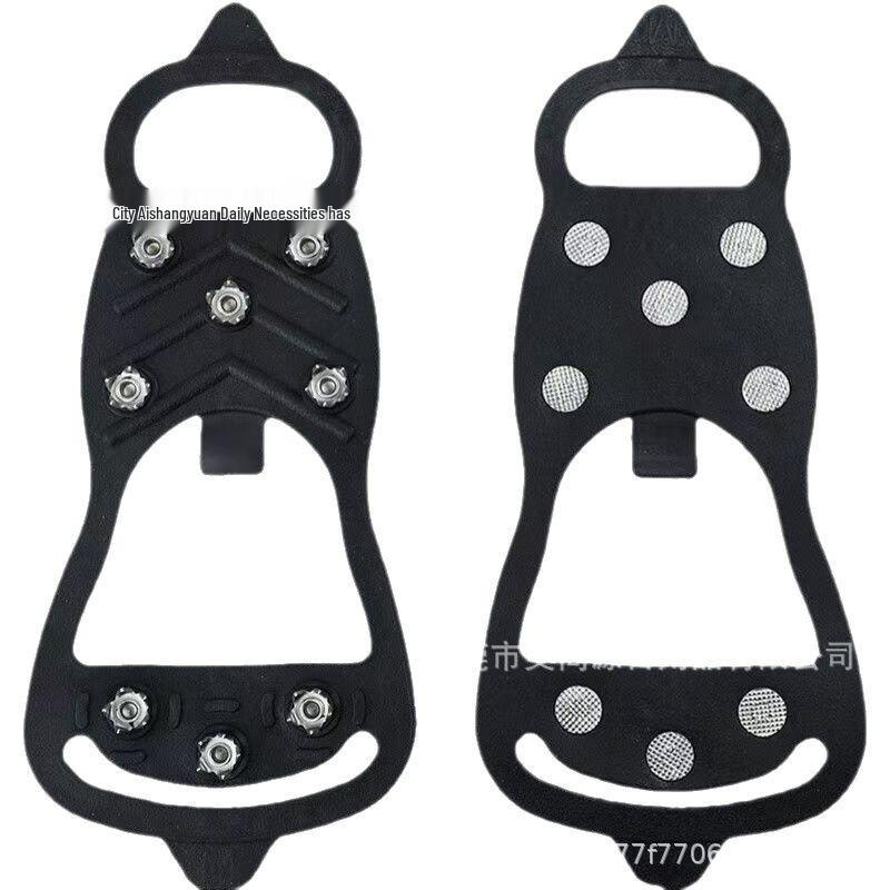 Unisex Silikon Eiskrallen: 8-Zahn Anti-Rutsch Schneespikes zum Wandern
