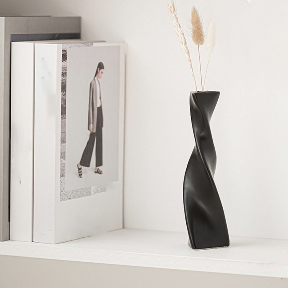 Easy To Use Geometry Hydroponics Vase Minimalist Ceramic Flower Vase Special Shaped Vase  Desktop