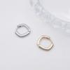 Mini Cubic Square One-Touch Ring Nickel-Free Earrings (1 Pair)