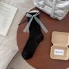 Miu-Style Bow Streamer Mid-Calf Ballet Socks - Spring & Summer JK School Style Women's Versatile Slouch Socks