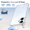 KEYSION Four-Corners Shockproof Transparent Case for Samsung A06 4G 5G Soft TPU+PC Clear Phone Back Cover for Galaxy A06 5G