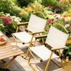 Folding Outdoor Chair with Armrests, Lightweight Portable Camping Chair for Travel, Picnic & Patio