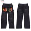 Vintage Washed Distressed Hoodie Denim Pants Set Mens Streetwear Oversized Cotton Sweatshirt Casual Outfit