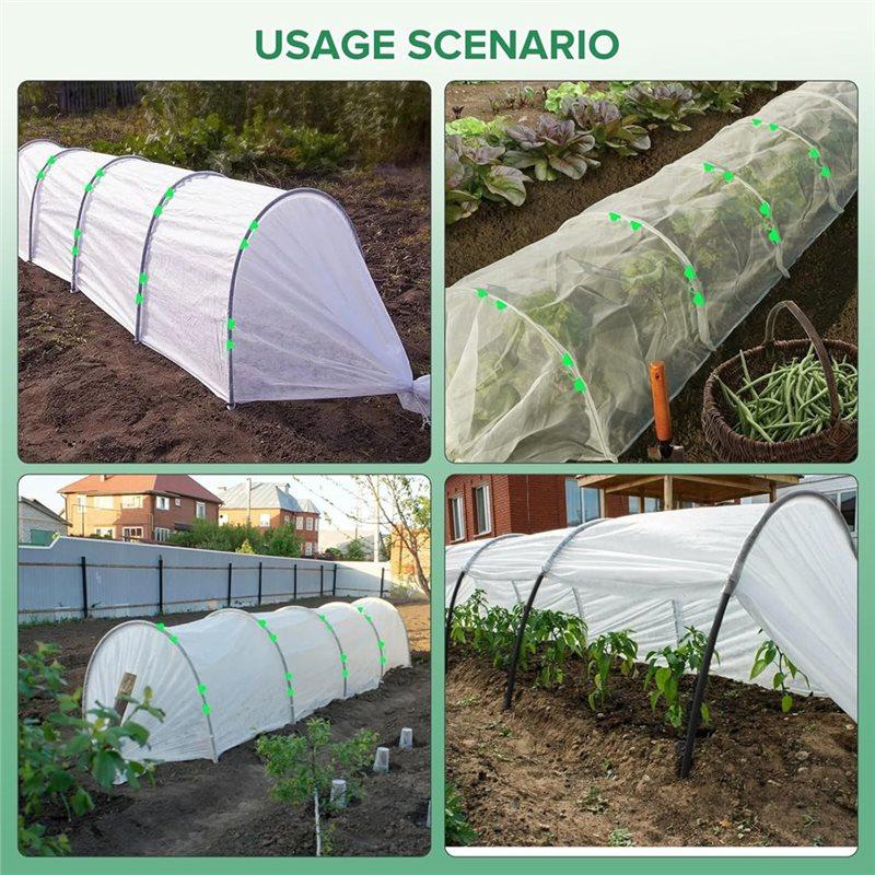 AT19-Garden Hoops(30Pcs), 2.4M Greenhouse Hoops With Reinforcement Clips,For Raised Beds For Outdoor Vegetable For Netting