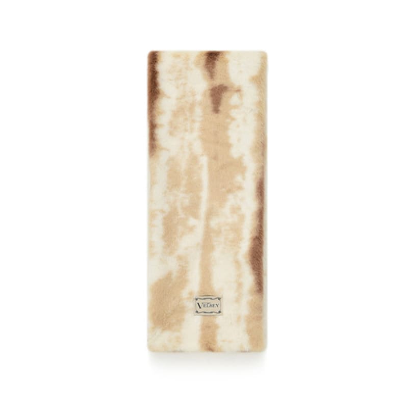 Velsey Fake Fur Tie-Dye Muffler [BROWN]