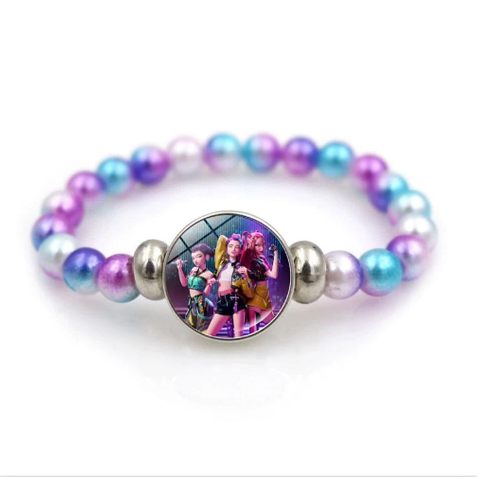 Bracelets Chasseurs de Démons Mode Filles Bracelet de Poignet Perlé Mignon Personnage de Dessin Animé Bijoux Accessoires Enfants Cadeau de Noël Jouets