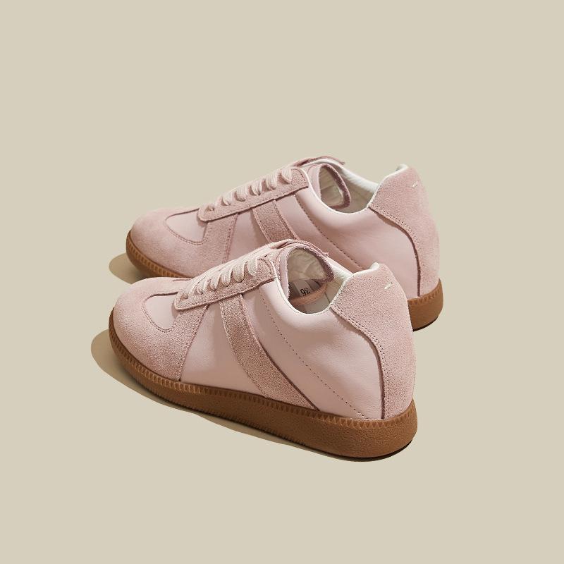 Inner Height Increase German Training Shoes Women's Shoes 2025 New Spring Sports Forrest Gump Shoes Platform Small White Casual Shoes