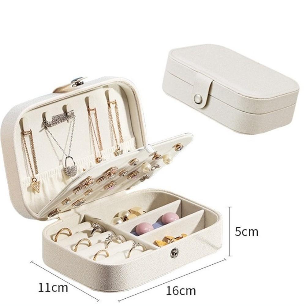 Multi-layer Earring Storage Case PU Leather Ornaments Storage Case Jewelry Box Women's Jewelry