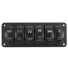 6 Way Car Truck Boat RV Aluminum Rocker Switch Panel Housing Holder Mount