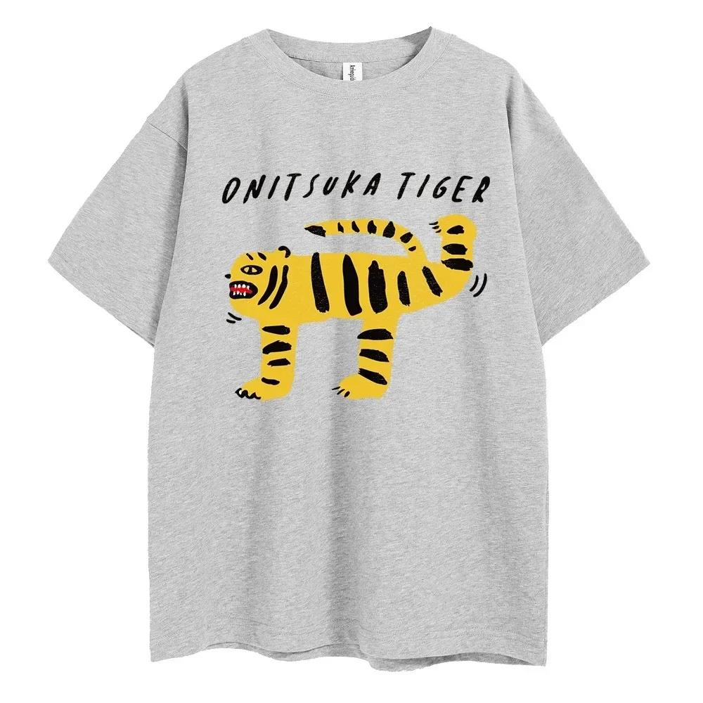 Unisex Unisex Onitsuka Tiger Cartoon Women T-shirt Printed Women's Harajuku Funny T Shirt Y2k Graphic Top Tees Women Clothing