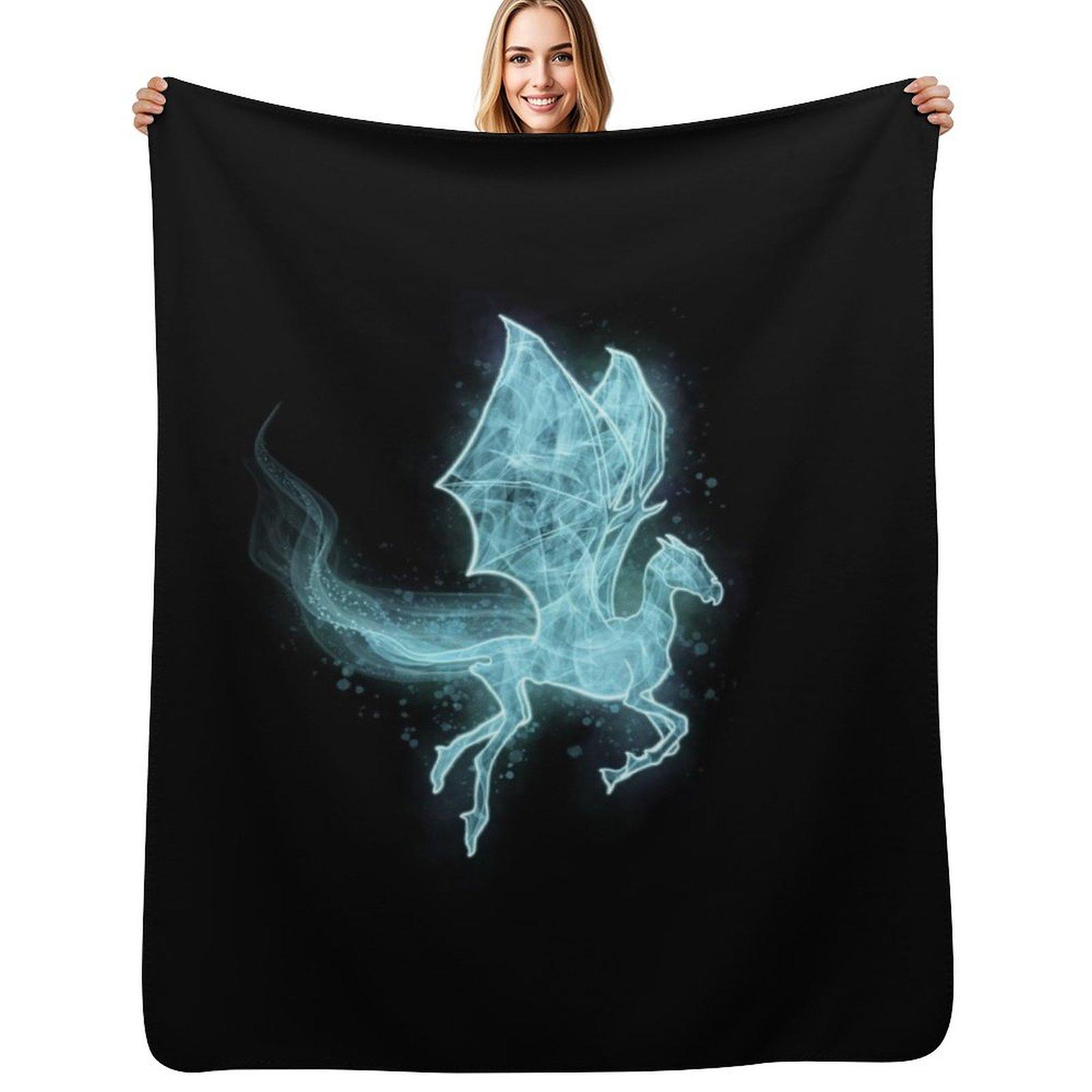 

Thestral Throw Blanket Warm Comfortable Blanket Gift for Parents Friends 75x100cm