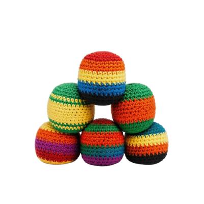 6pcs Kids Bean Bags Set Handmade Crochet Soft Fabric Filled with Beans for Tossing Target Games and Indoor Outdoor Activities